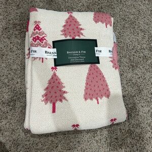 Pink Tree Throw Blanket